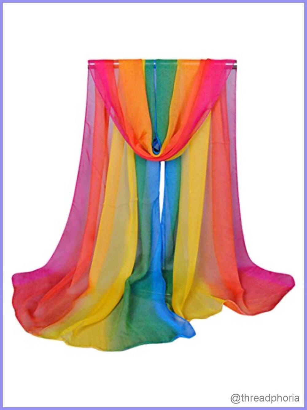 Womens Chiffon Lightweight Scarf Neck Hair Wrap Gradient